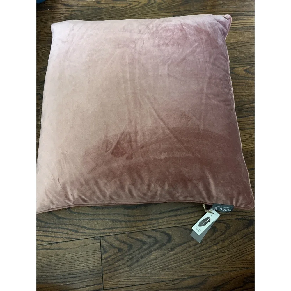 Brielle Home Feather Filled Velvet Rose Pink 24